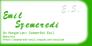 emil szemeredi business card